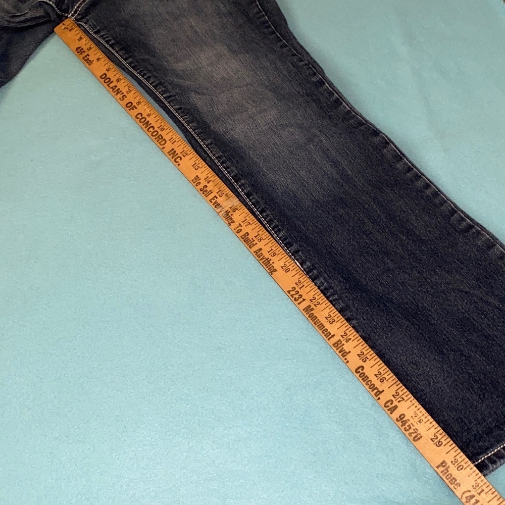 EARL JEAN denim jeans bling embroidered pockets blue vintage bootcut size 8 - Picture 11 of 13